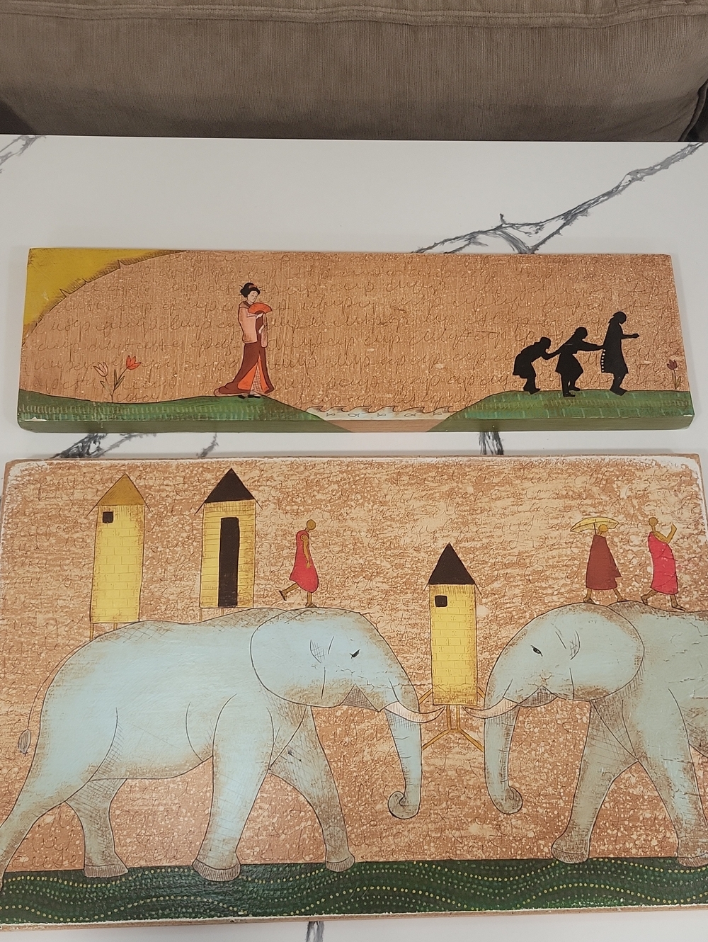 Original Wall Art Set Signed "Monks"
